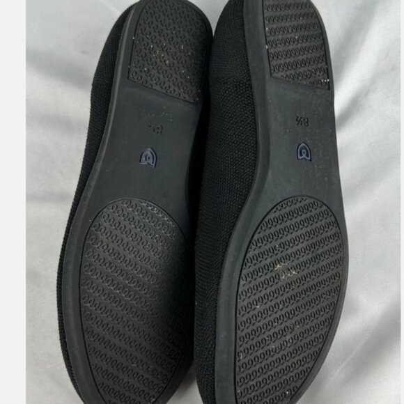 Rothy Rothys The Flat Black Solid Rounded Toe Knit Ballet Flats Womens Sz 8.5 Washable